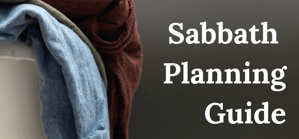 Planning Your Sabbath